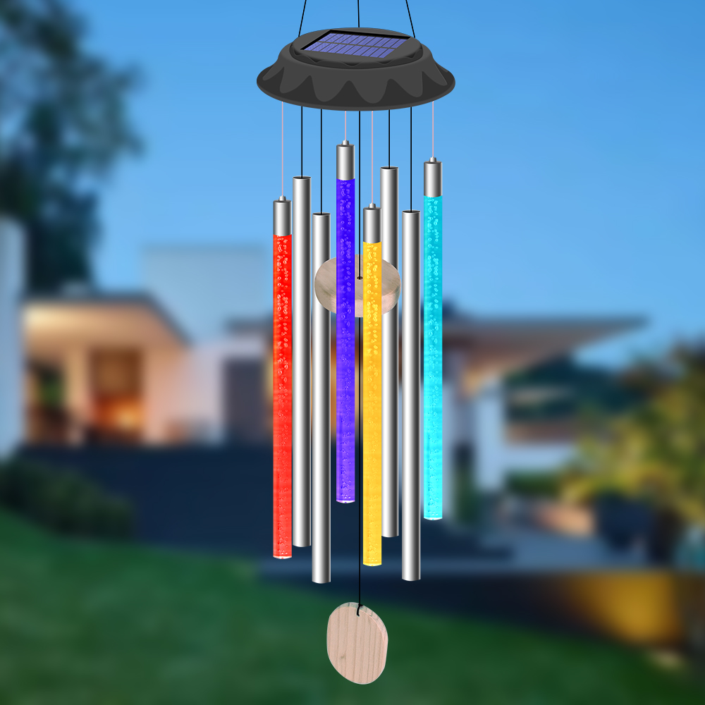 Wind Chime Tubular - LEDチャイムランプ,吊り下げチューブ,防水,さまざまな色,屋外,庭,パティオ,庭,装飾用
