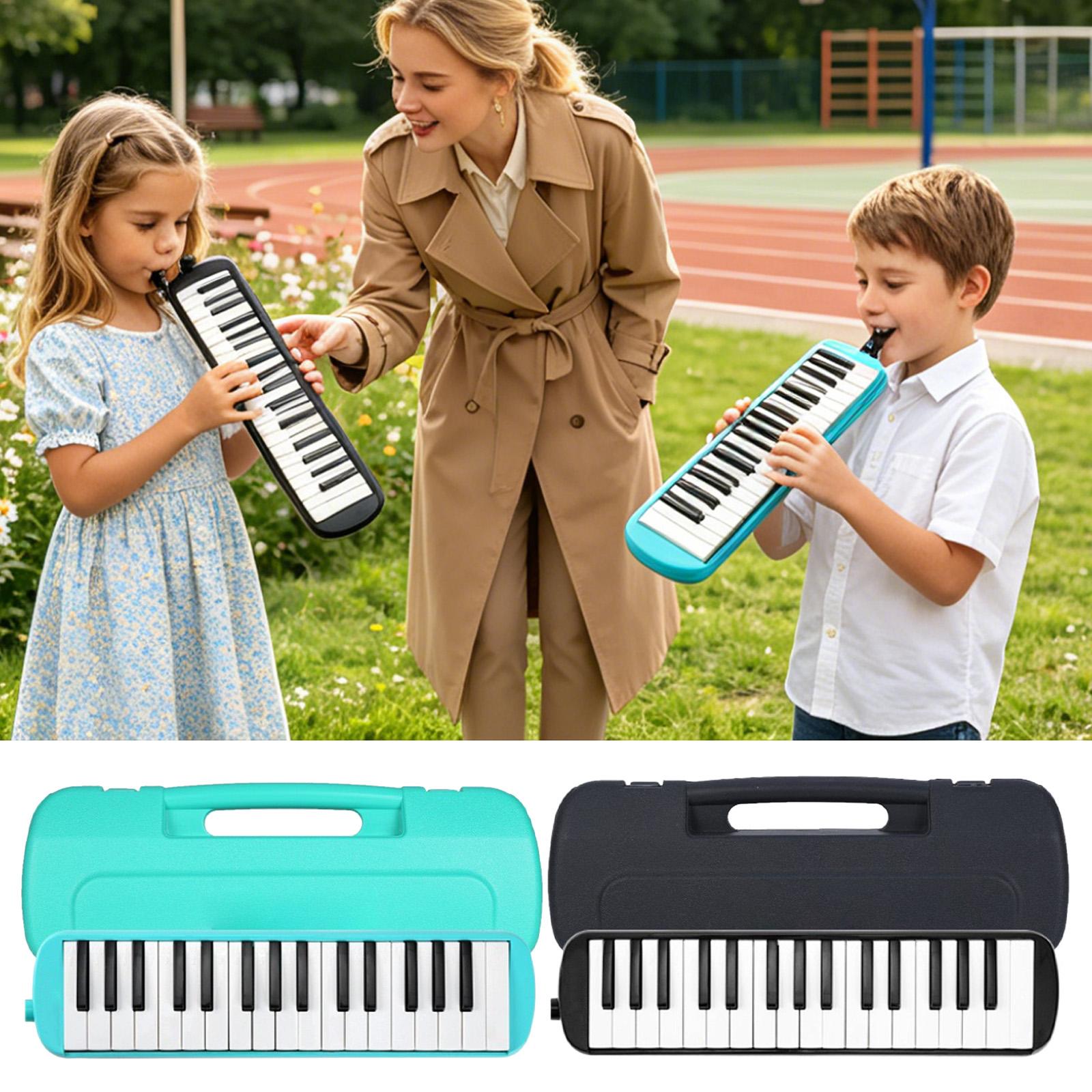 Musical Instrument Melodica - メロディカ楽器 32 キー初心者向けパーカッションおもちゃ ソフトロングチューブ付き 大人、ティーン、男の子、男性向けの楽器 教育用