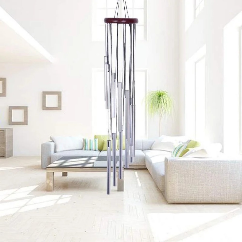 Wind Chime Tubular - アルミチューブ金属パイプ風鈴12本チューブ風鈴ペンダントベルバルコニー屋外庭園ホームハンギングデコレーション