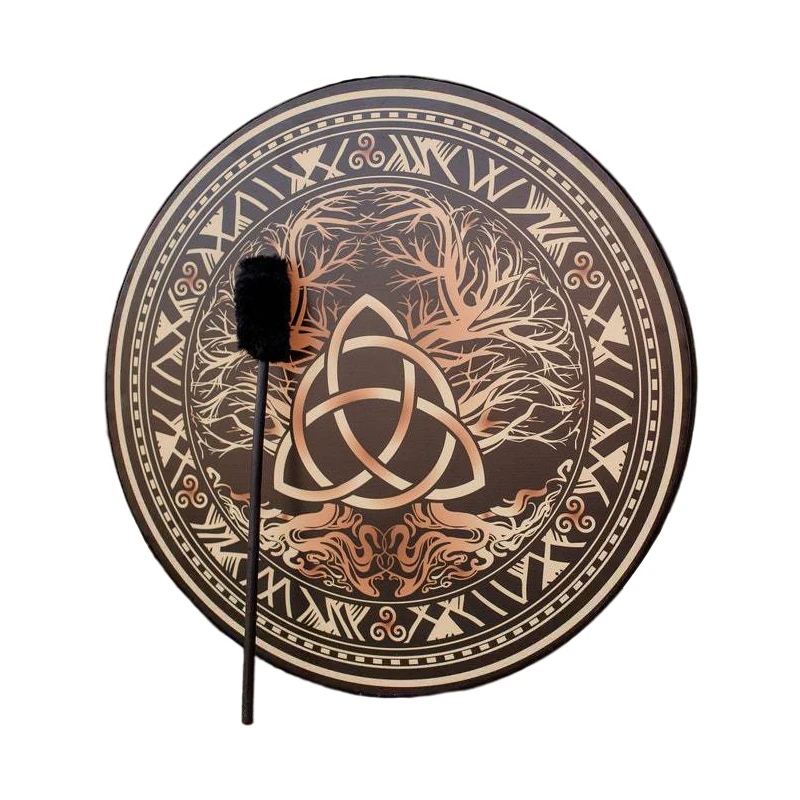 Musical Instrument Tambourine - ヴィンテージパイレーツ楽器,直径25cm,シマウマ,精神,手作りの装飾