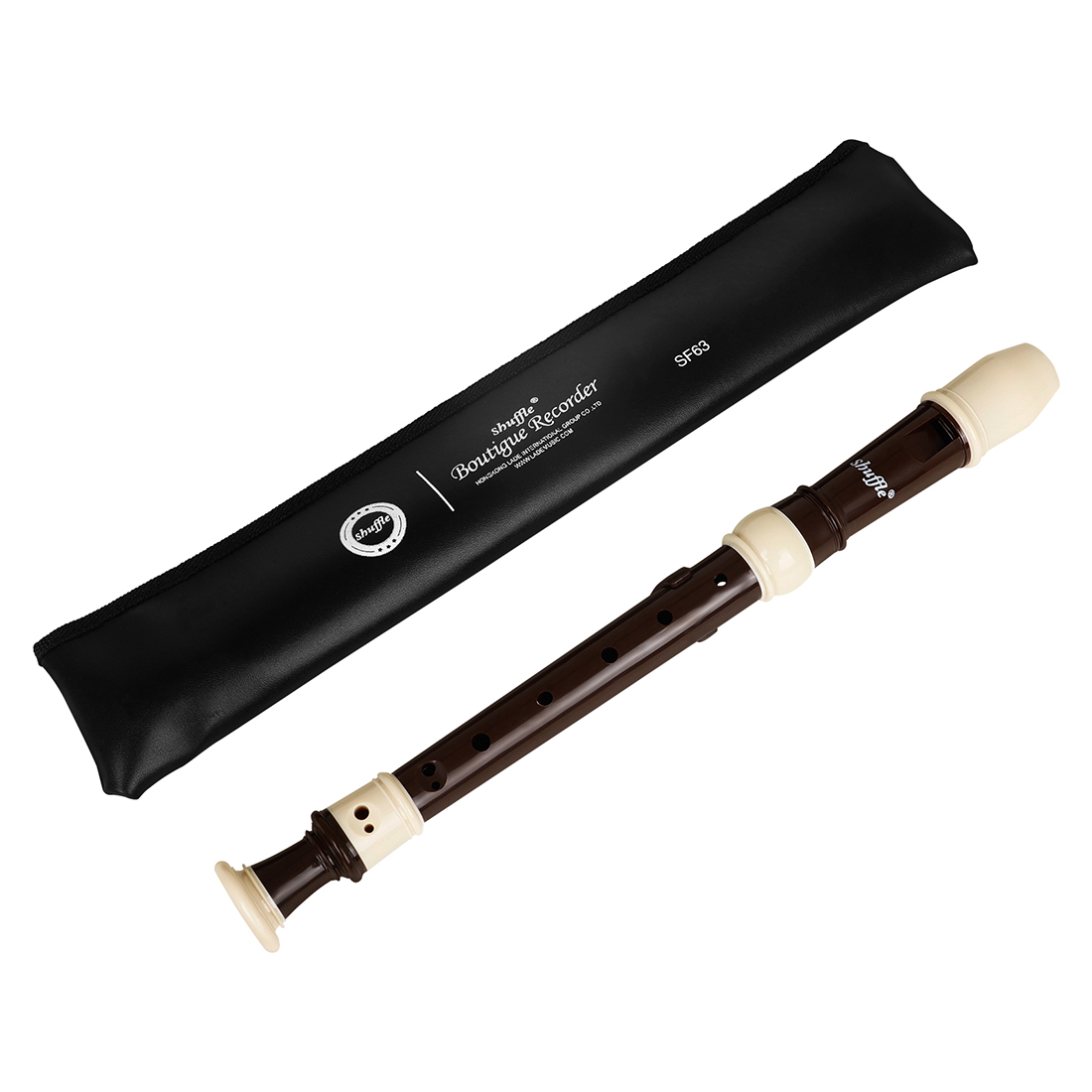 Recorder Baroque Style - シャッフル-クリーニングスティック付き8穴レコーダー、バロックスタイル、コーヒーカラー、abs、木工楽器、取り外し可能、フルート
