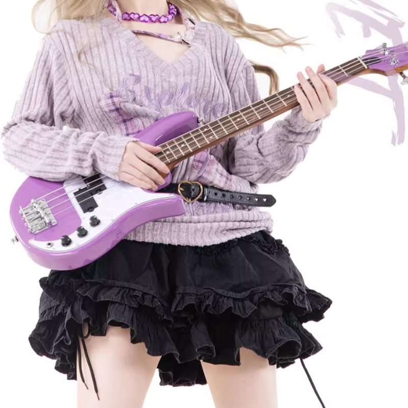 Musical Instrument Types - 4 弦 24 フレットポータブル旅行ミニエレクトリックベース初心者練習子供プロの楽器エレキギター