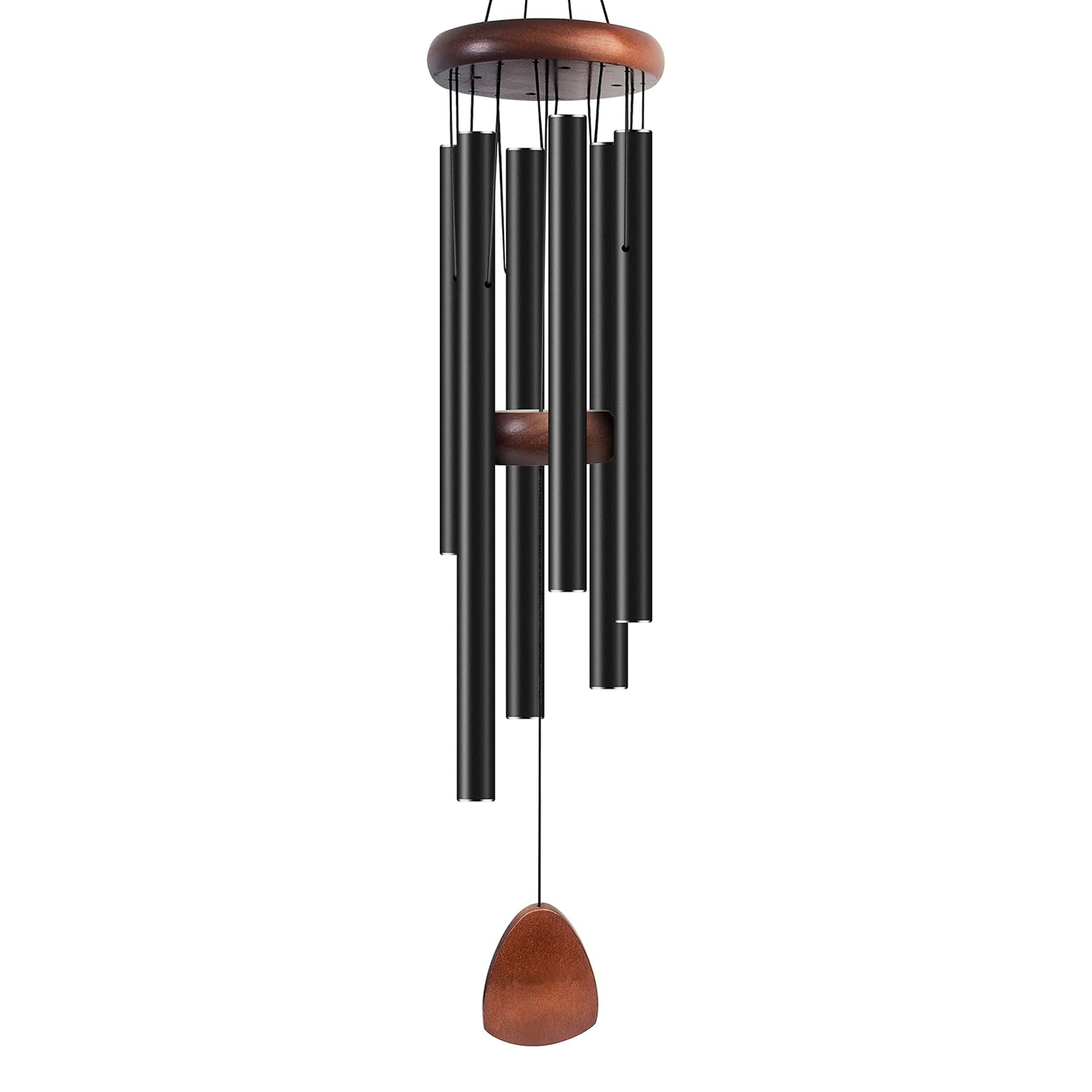 Wind Chime Tubular - 28インチの屋外用ウィンドチャイム、6本のチューニングチューブ付き、ウィンドキャッチャー付き、庭、パティオ、ガーデン、家の装飾、ギフトに最適なウィンドチャイム
