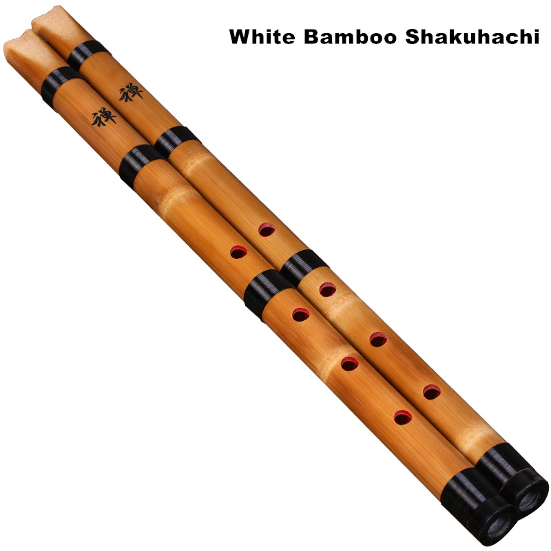 Shakuhachi Bamboo Flute - 手作りナチュラルホワイト竹尺八千葉/日本ショートフルートシャオ初心者中国の伝統的な楽器
