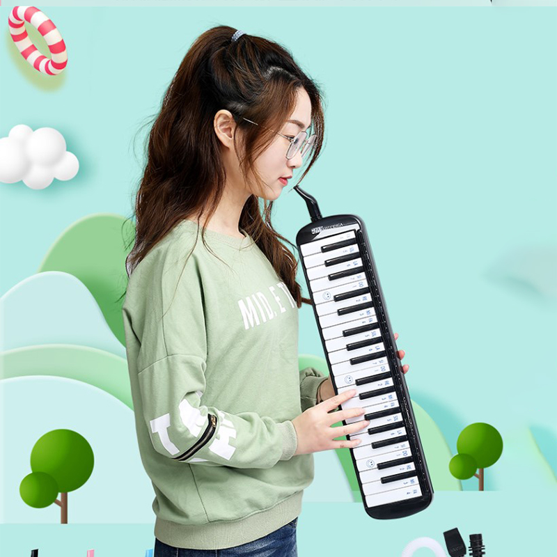 Musical Instrument Melodica - 32/37 キーメロディカ口オルガン音楽パイププロの楽器ガイタメロディックピアノ子供キーボードユダハープバッグ