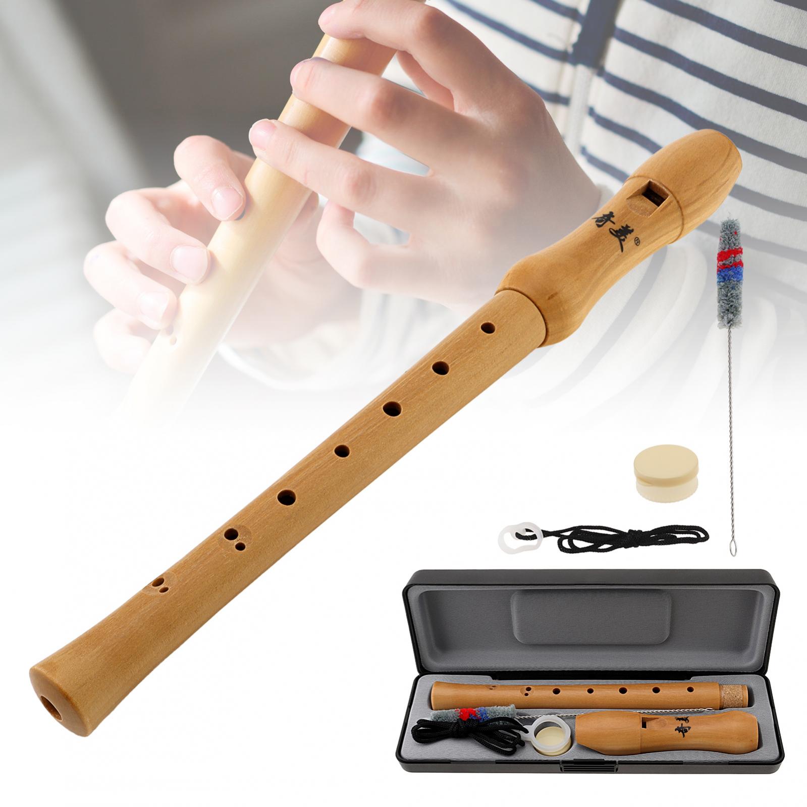 Recorder Baroque Style - ソリッドウッドバロックスタイル KeyC ソプラノリコーダー ハードケース付き、取り外し可能な 2 ピースタイプのリコーダー木管楽器