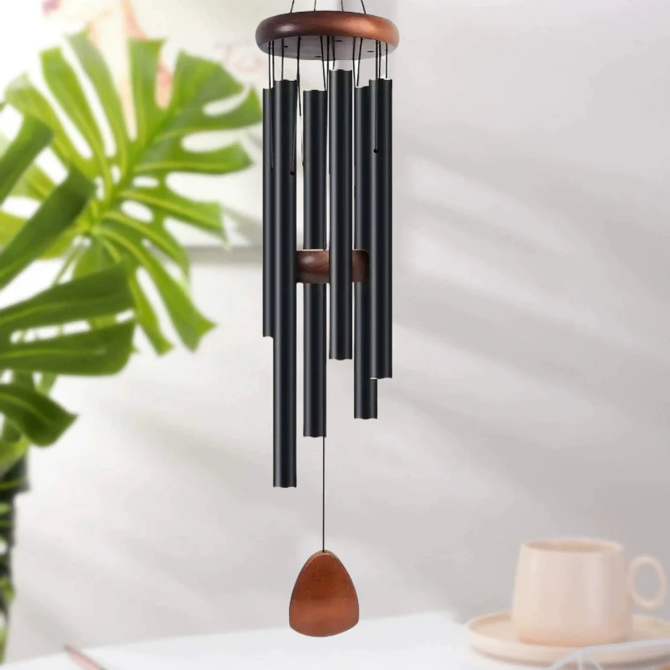 Wind Chime Tubular - レトロなアルミチューブ風鈴金属製家の装飾ペンダント屋外用お悔やみの鐘