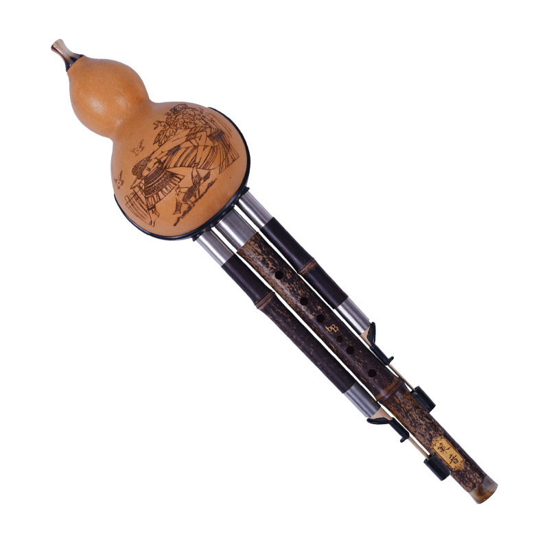 Shakuhachi Bamboo Flute - 竹笛胡笛三音瓢笛耐衝撃ひょうたん胡笛民族楽器プロ用ひょうたん笛チン