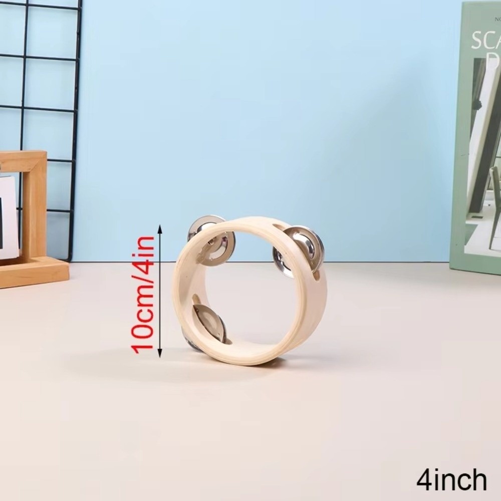 Musical Instrument Tambourine - 新しい4/6/7/8/10インチハンドドラム、シングルローオルフ楽器、木製タンバリン、木製リング、手回しベル、教育用