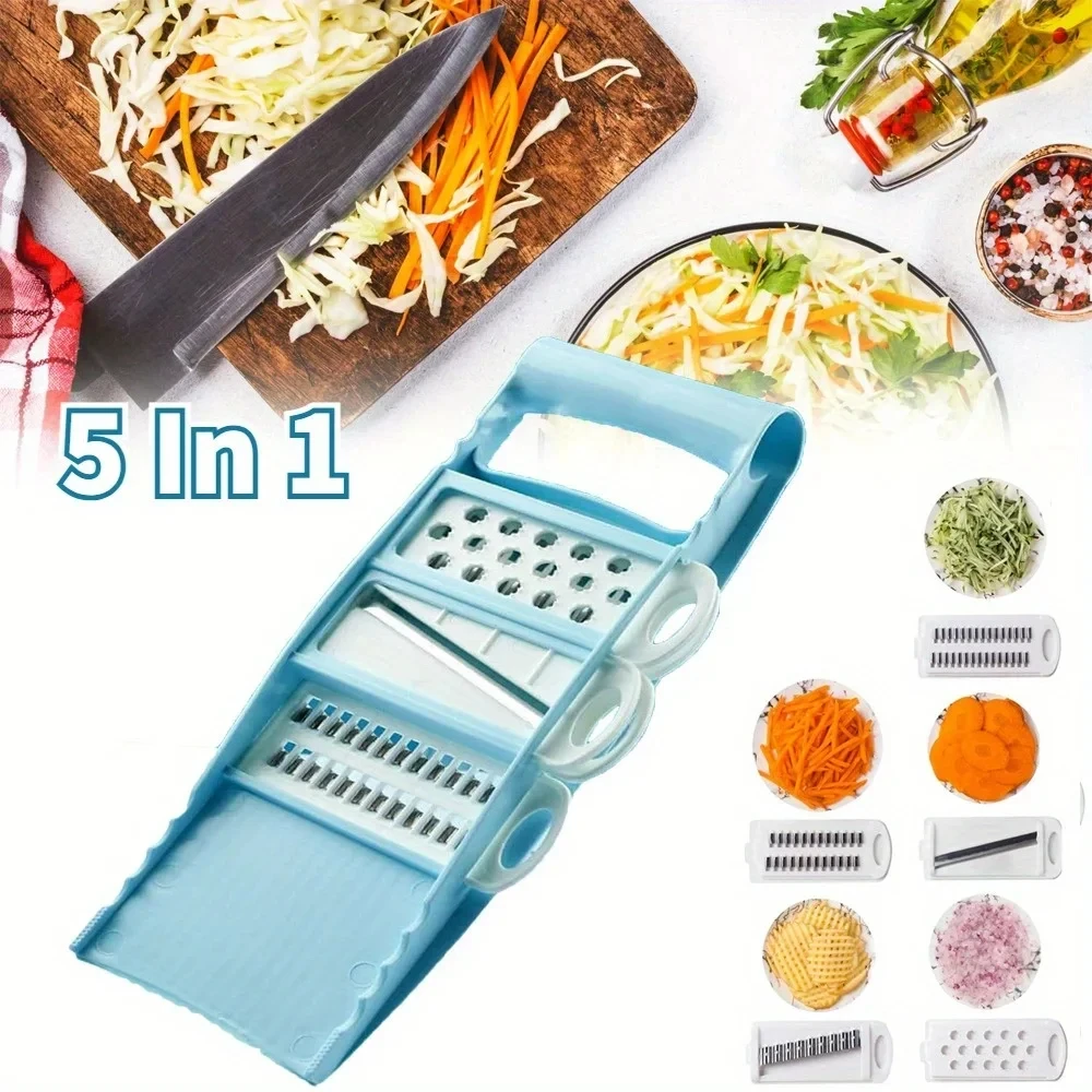 Mandolin A Style - 5 in 1多機能野菜チョッパー、玉ねぎチョッパー、フードチョッパー、キッチンマンドリンスライサー、野菜ダイサー、カッター