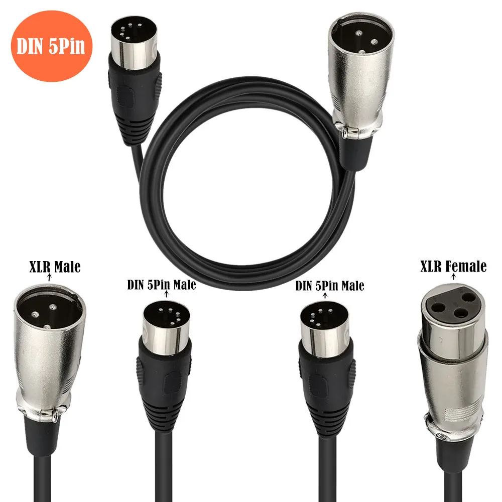 Musical Instrument Video - MIDI - XLR アダプター ケーブル、DIN 5