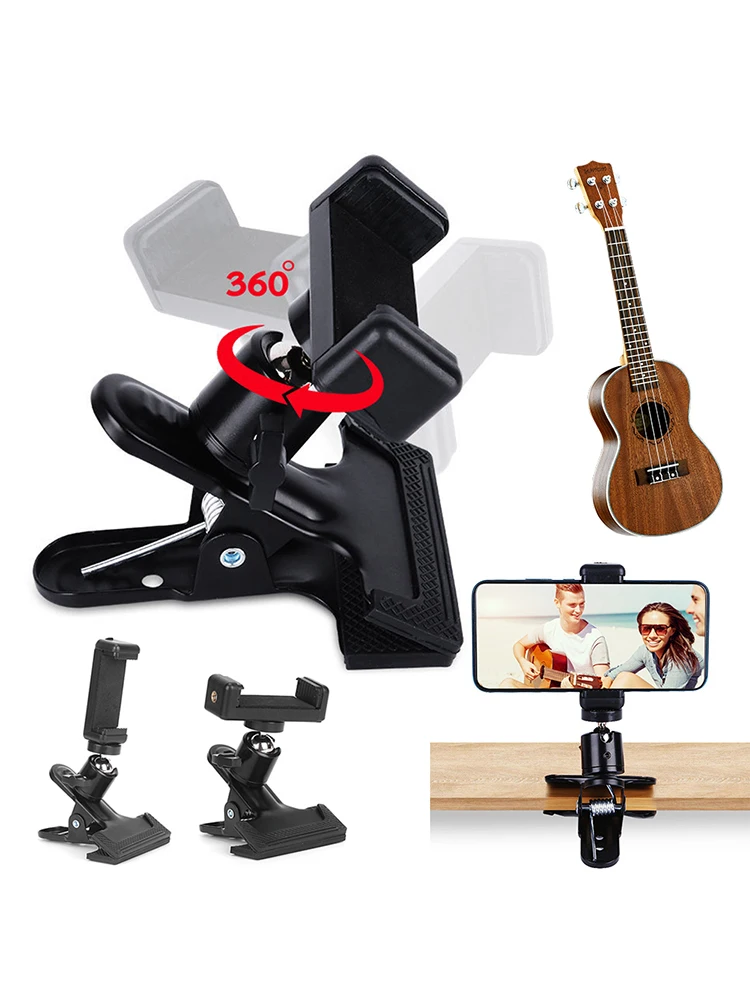 360 °   回転ギター電話ホルダーマウント ライブストリ - Musical Instrument Video のレビューと価格
