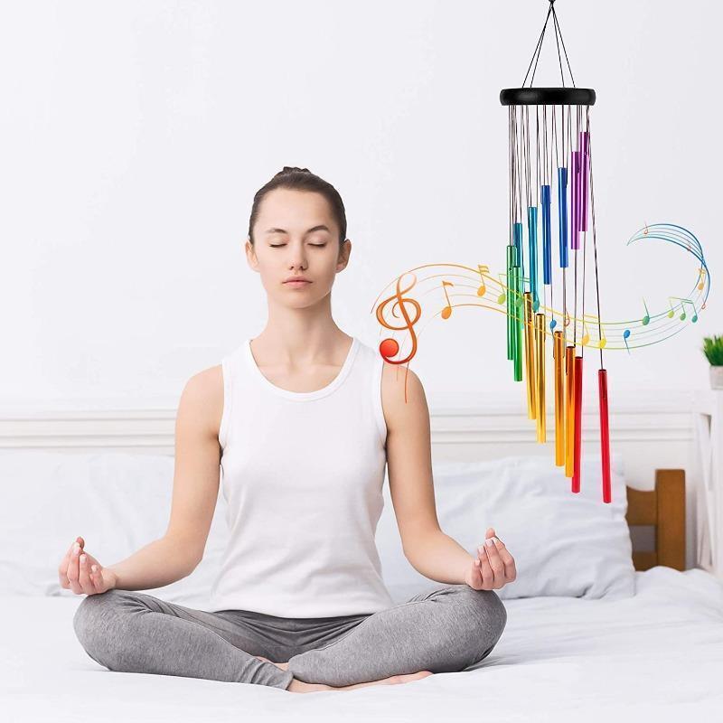 創造的な新しい12本のアルミ合金製ウィンドチャイム、フック付 - Wind Chime Tubular のレビューと価格