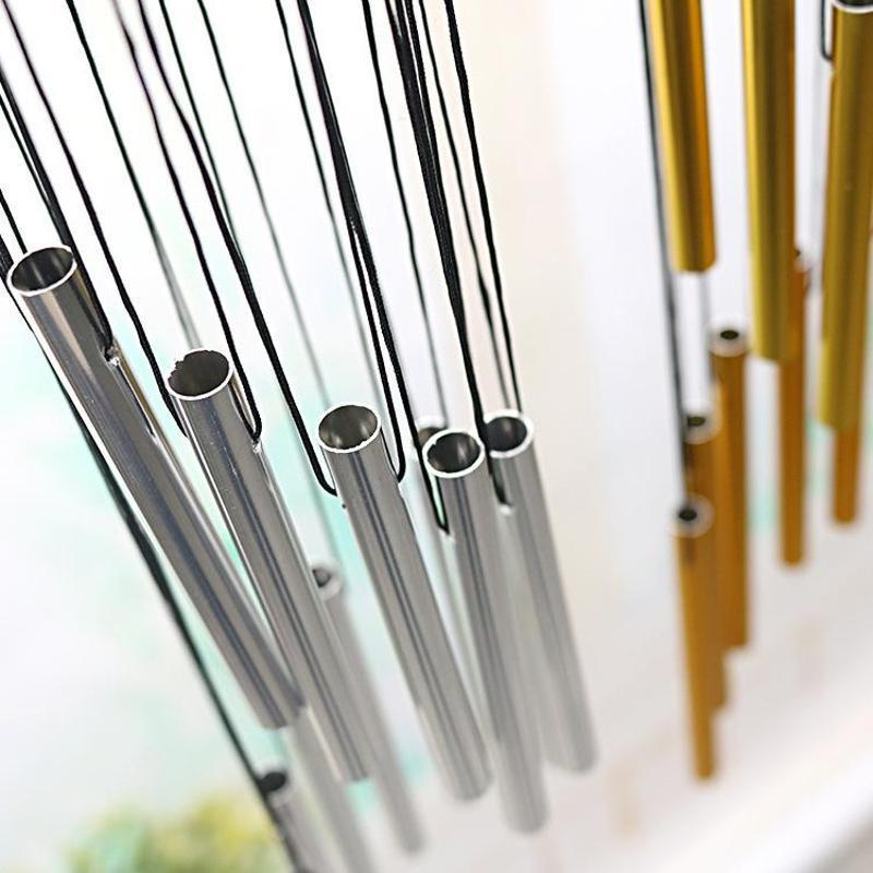 創造的な新しい12本のアルミ合金製ウィンドチャイム、フック付 - Wind Chime Tubular のレビューと価格