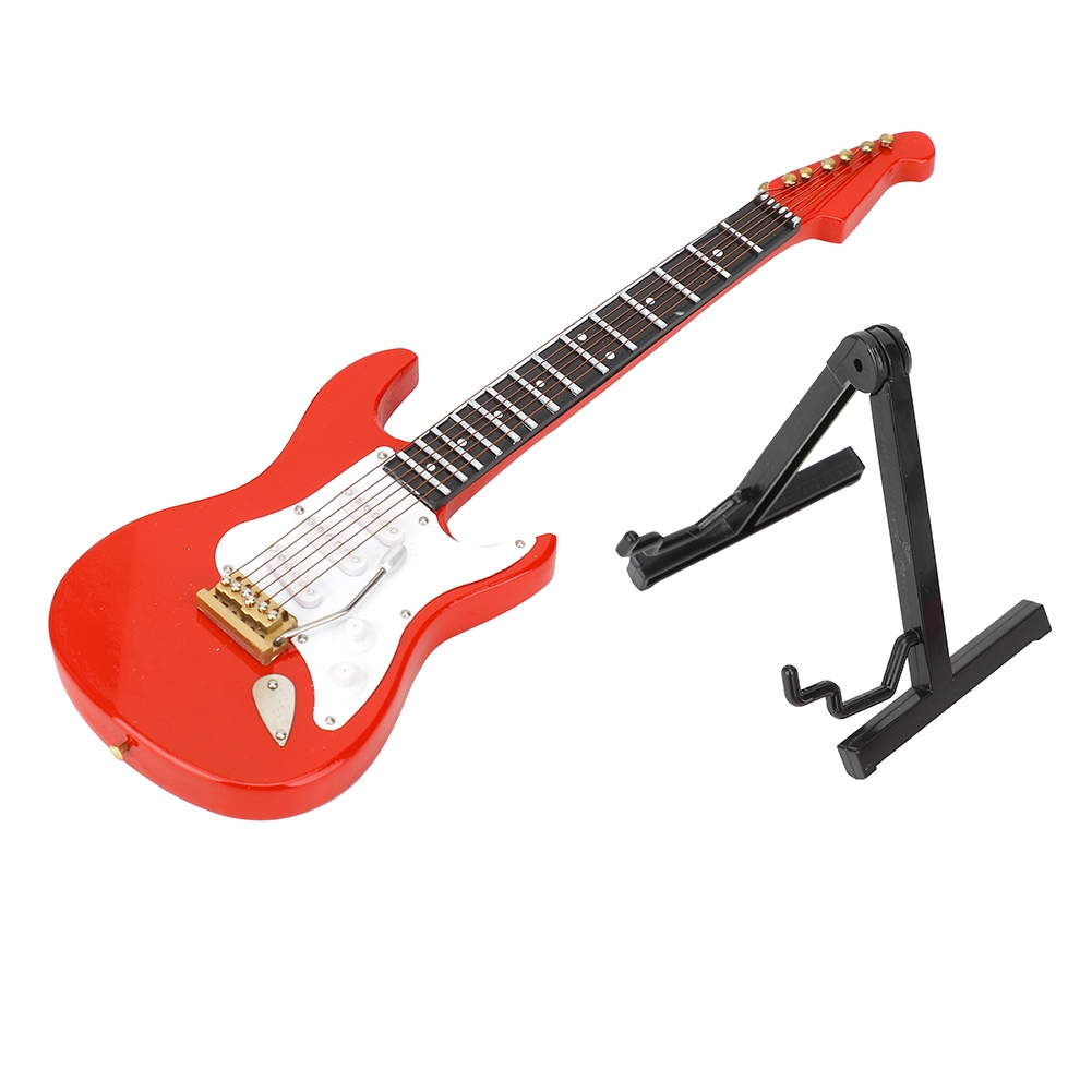 ミニチュア赤いエレキギターモデル楽器工芸品装飾品ギフト - Musical Instrument Of のレビューと価格