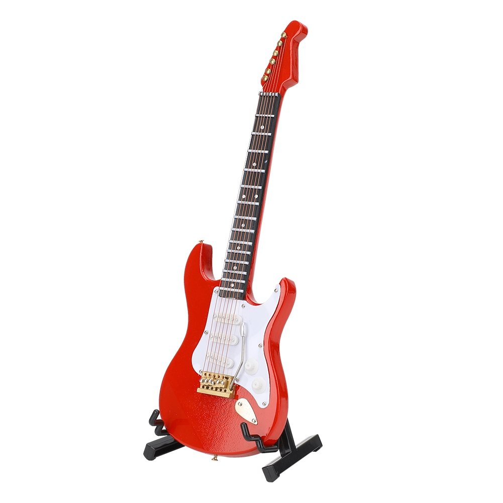 ミニチュア赤いエレキギターモデル楽器工芸品装飾品ギフト - Musical Instrument Of のレビューと価格