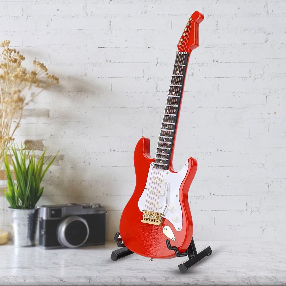 ミニチュア赤いエレキギターモデル楽器工芸品装飾品ギフト - Musical Instrument Of のレビューと価格