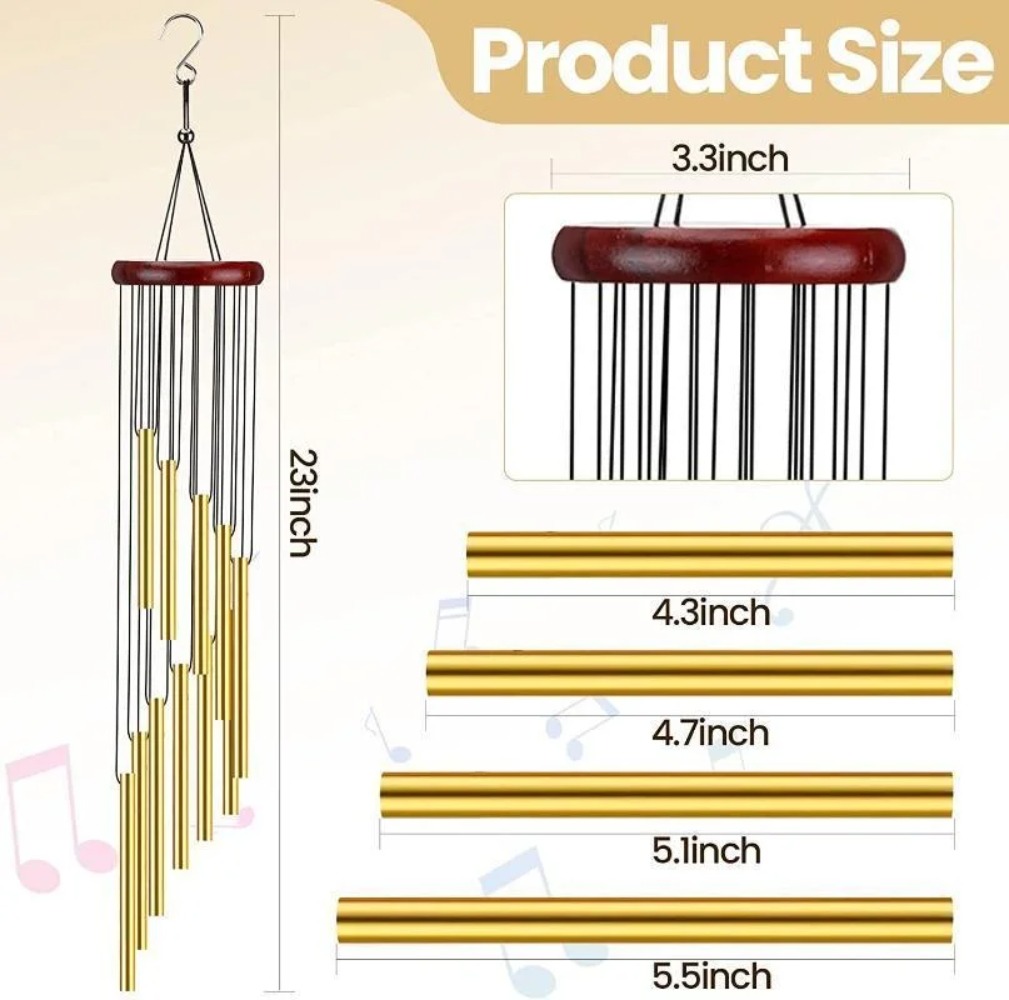 アルミチューブ金属パイプ風鈴12本チューブ風鈴ペンダントベル - Wind Chime Tubular のレビューと価格