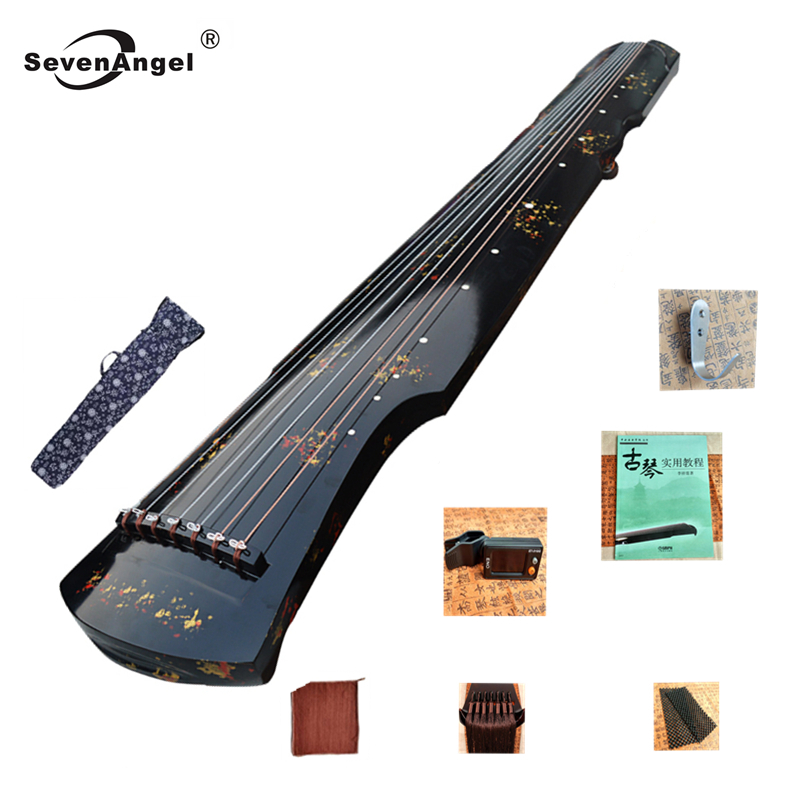 高品質中国古琴新スタイル竪琴 7 弦古代ツィター楽器古正送信 - Musical Instrument Video のレビューと価格