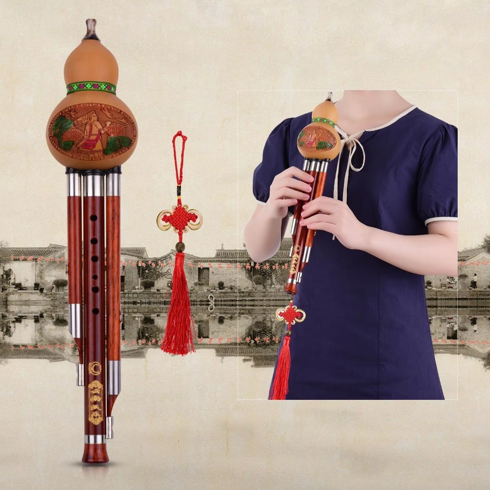 3トーンCキー フルート型笛 木製管 中国伝統楽器 中国結び - Musical Instrument Of のレビューと価格