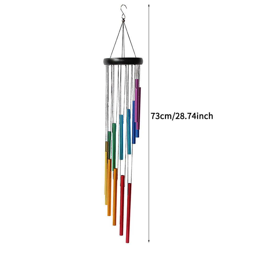 新しい12本のチューブ風鈴、アルミ製防水風鈴、家の屋外庭の装 - Wind Chime Tubular のレビューと価格