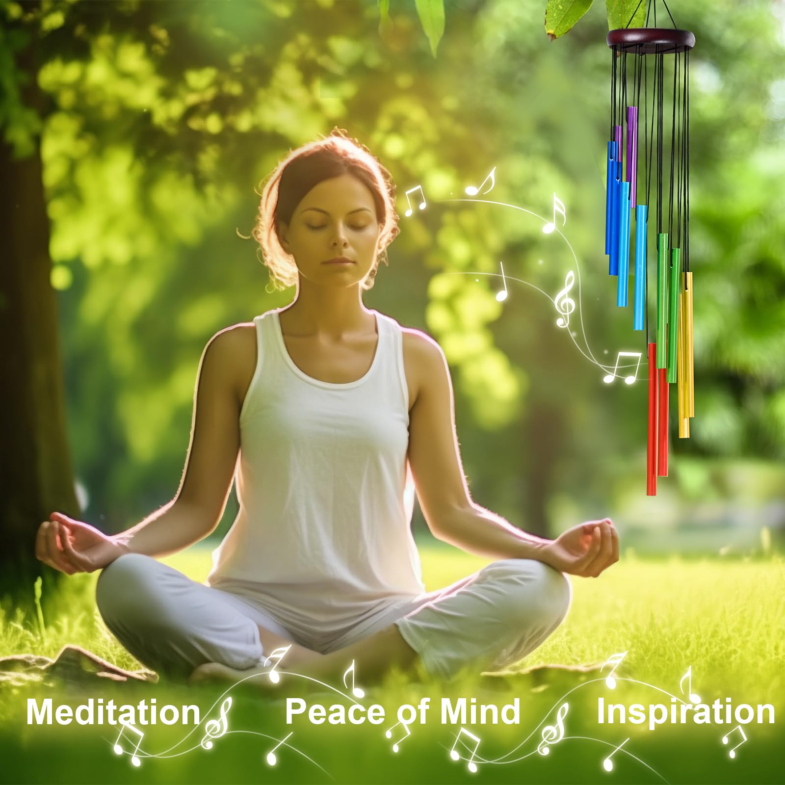 新しい12本のチューブ風鈴、アルミ製防水風鈴、家の屋外庭の装 - Wind Chime Tubular のレビューと価格