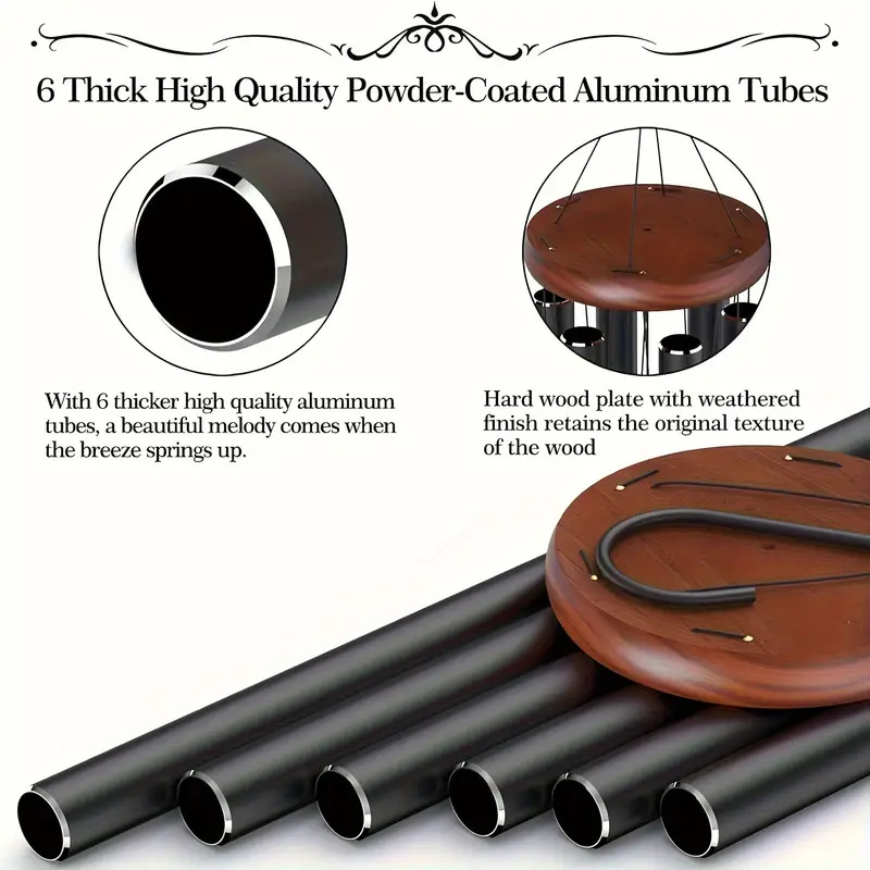 1pc アルミチューブ風鈴金属風鈴インチペンダントギフトモダ - Wind Chime Tubular のレビューと価格
