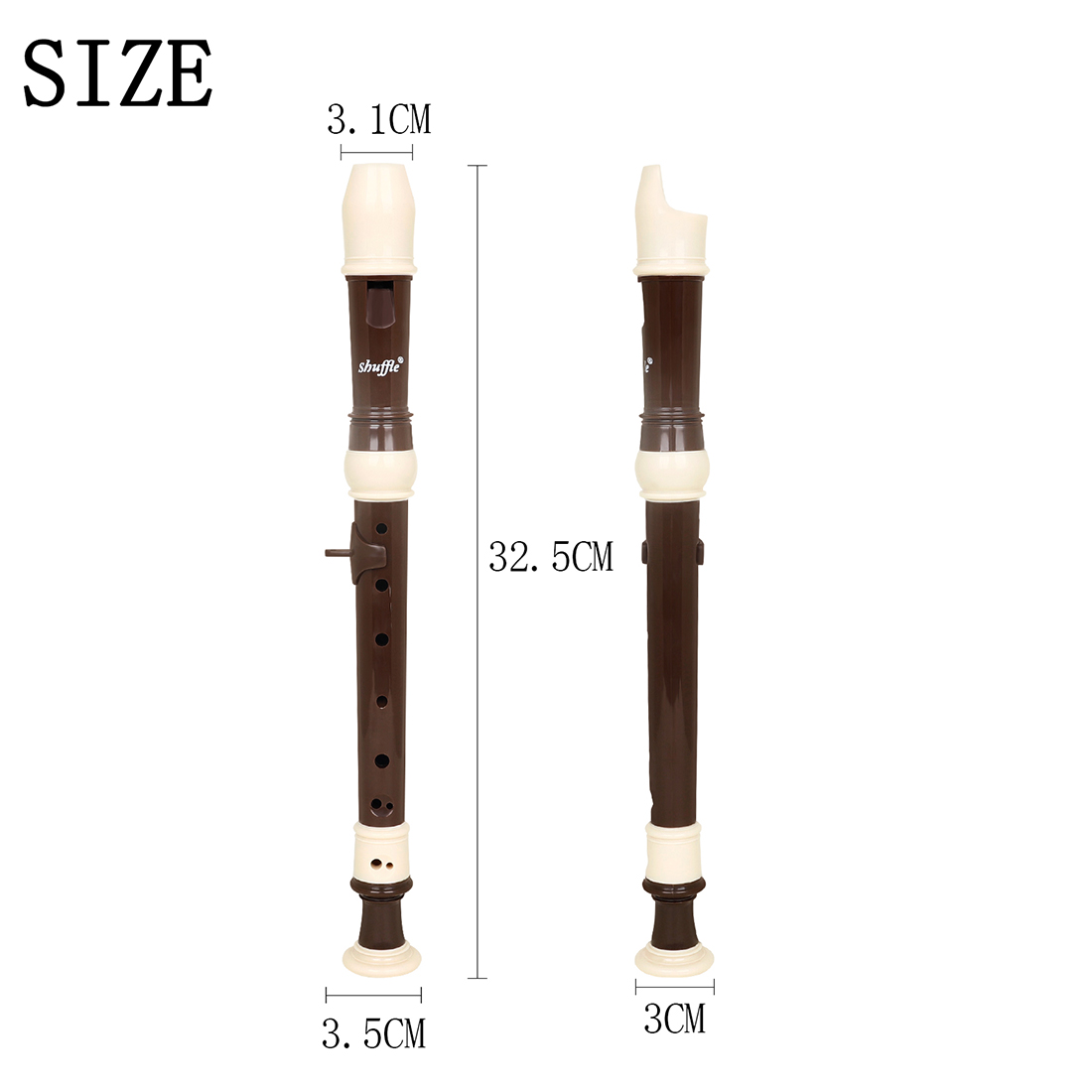 シャッフル-クリーニングスティック付き8穴レコーダー、バロッ - Recorder Baroque Style のレビューと価格
