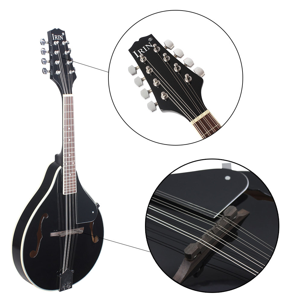 A スタイル 8 弦バスウッドマンドリン楽器ウクレレローズウ - Mandolin A Style のレビューと価格