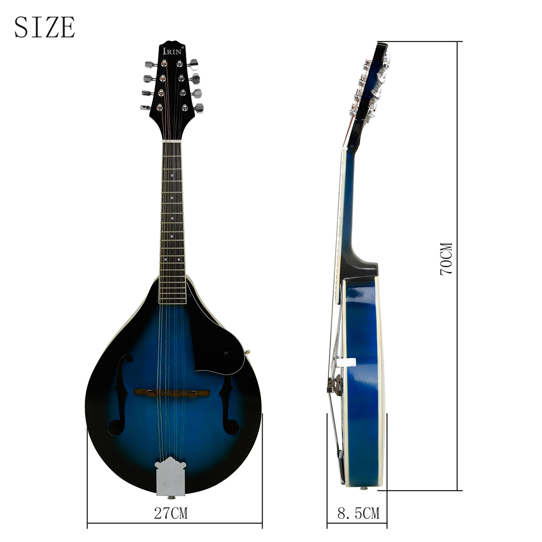 IRIN 8 弦マンドリンギターバスウッドボディ A スタイ - Mandolin A Style のレビューと価格