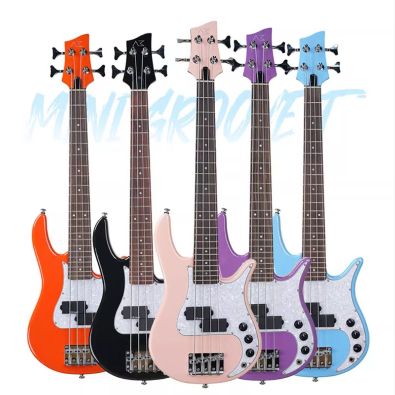 4 弦 24 フレットポータブル旅行ミニエレクトリックベース - Musical Instrument Types のレビューと価格