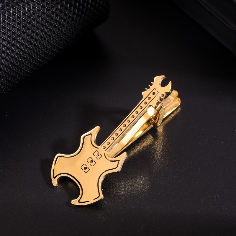 ヒップホップパンク楽器ギターチタン鋼タイクリップ、ファッショ - Musical Instrument Ending In A のレビューと価格