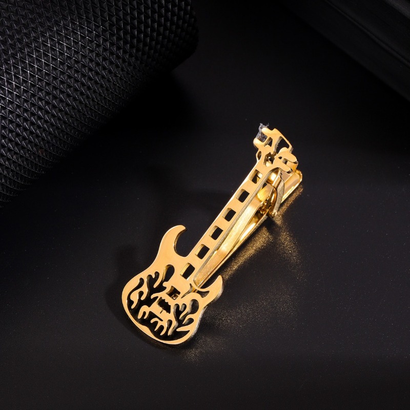 ヒップホップパンク楽器ギターチタン鋼タイクリップ、ファッショ - Musical Instrument Ending In A のレビューと価格
