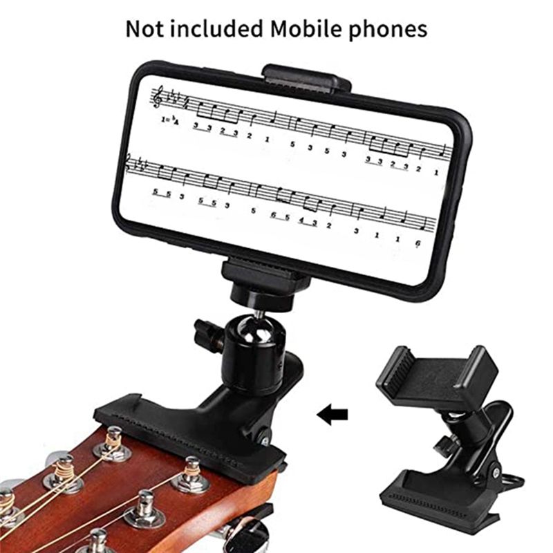 AS98-回転可能な譜面台ライブビデオ携帯電話ブラケット楽器 - Musical Instrument Video のレビューと価格