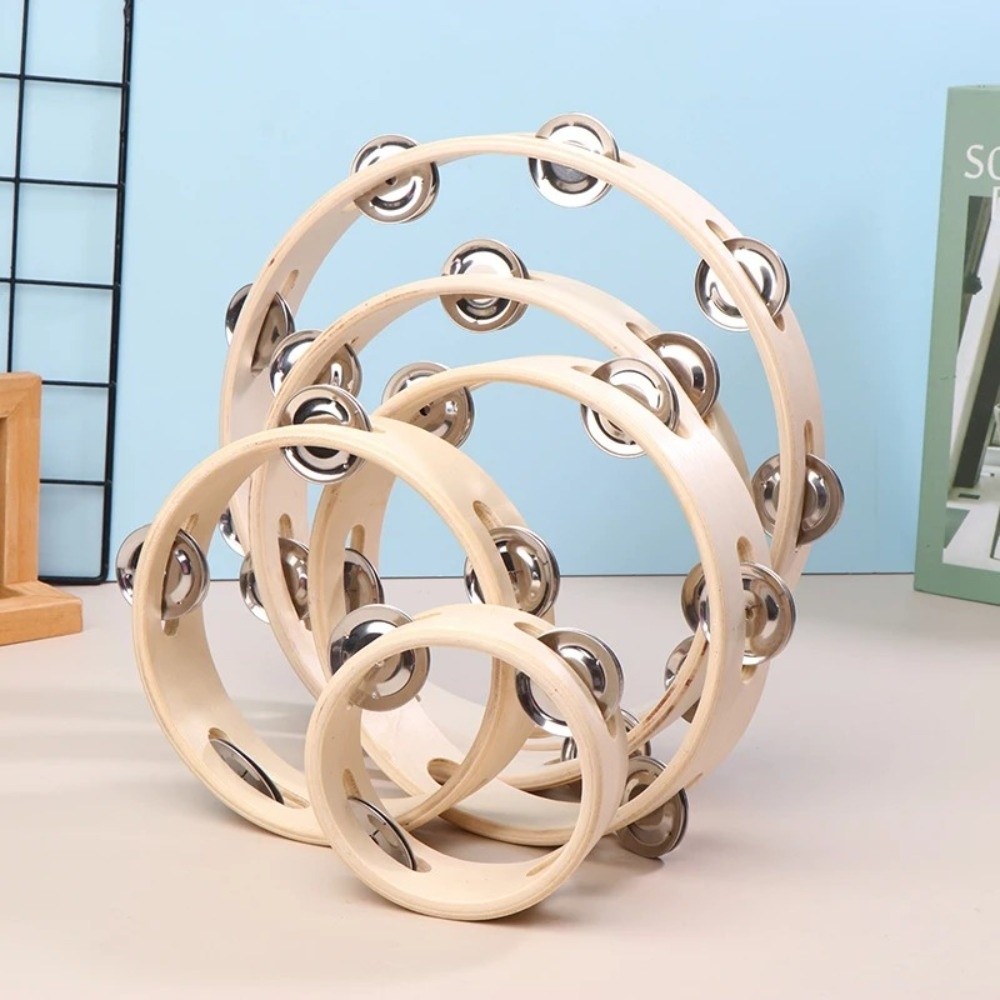 新しい4/6/7/8/10インチハンドドラム木製リングオルフ - Musical Instrument Tambourine のレビューと価格