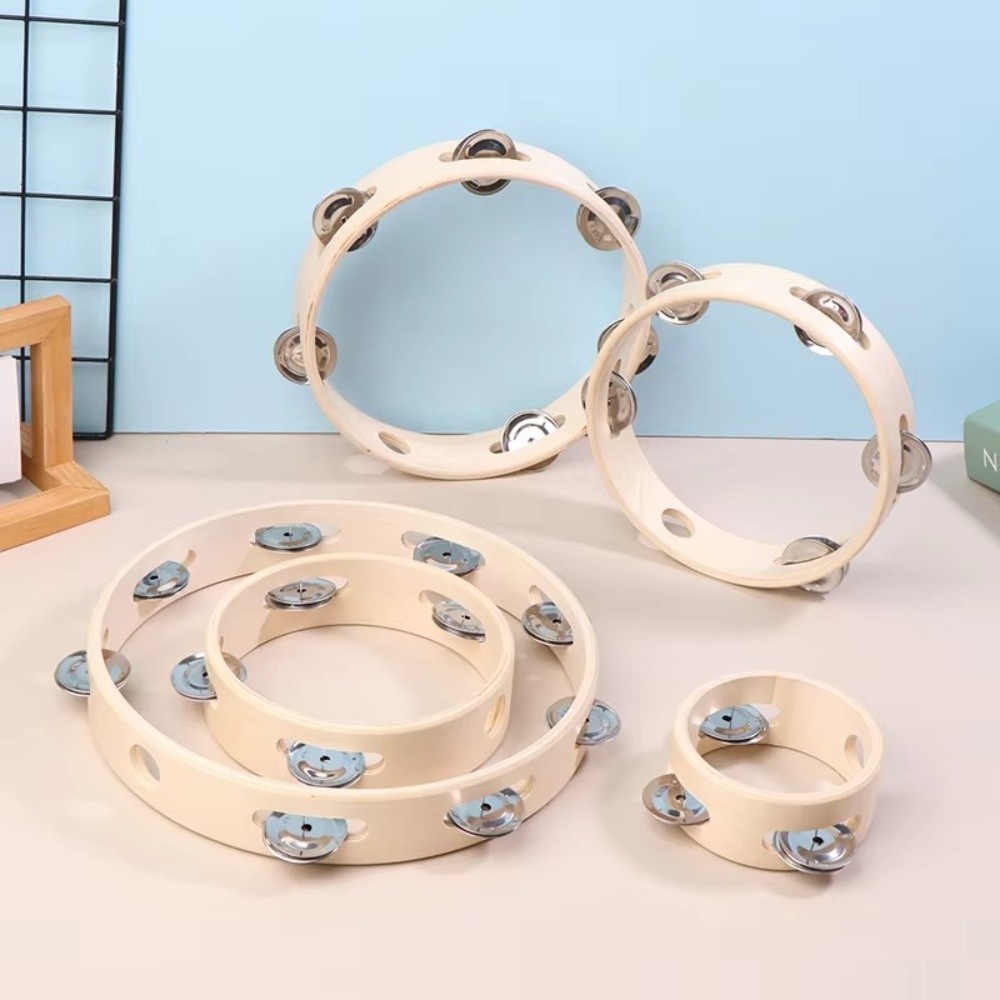 新しい4/6/7/8/10インチハンドドラム木製リングオルフ - Musical Instrument Tambourine のレビューと価格