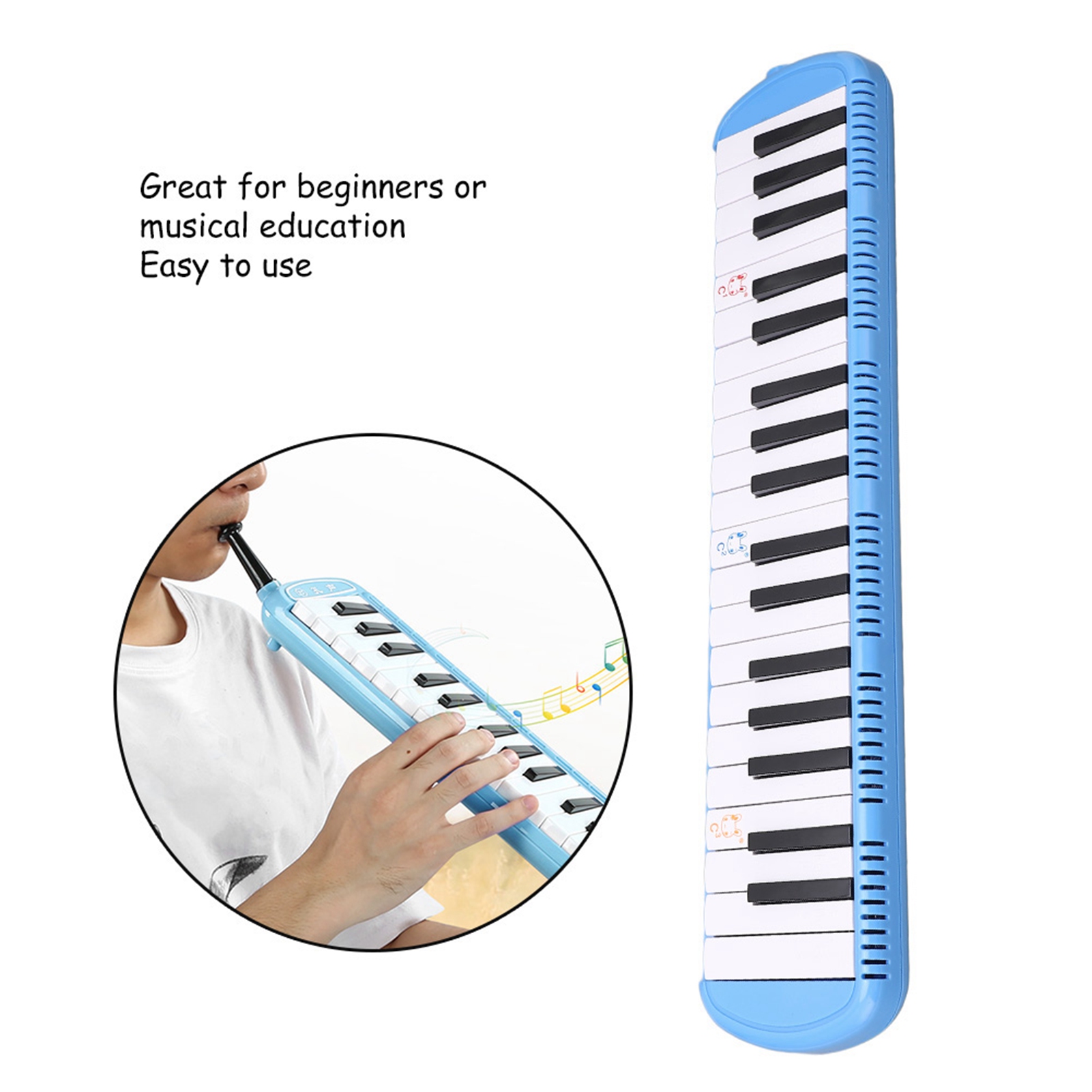メロディカ 37鍵 ウィンド楽器 ブルー樹脂ボディ ステンレ - Musical Instrument Melodica のレビューと価格