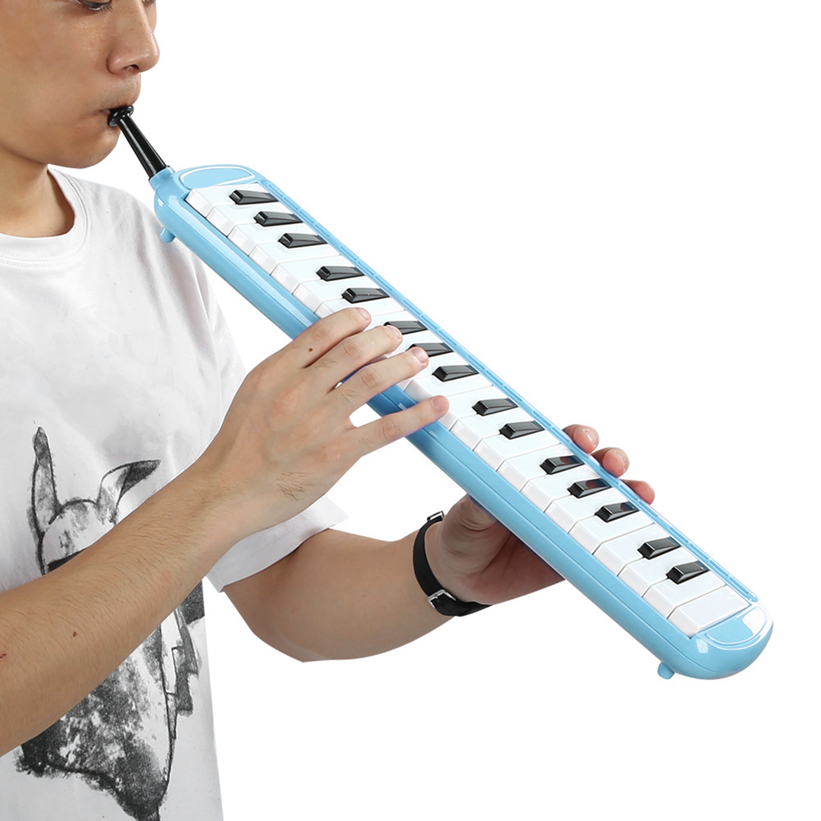 メロディカ 37鍵 ウィンド楽器 ブルー樹脂ボディ ステンレ - Musical Instrument Melodica のレビューと価格