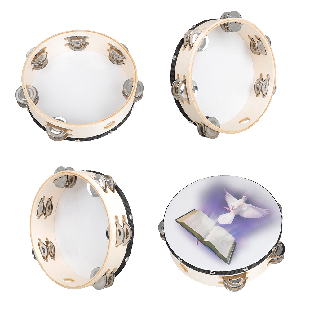 子供のためのステンレス鋼の孔雀のパネルドラム,8インチ,音楽 - Musical Instrument Tambourine のレビューと価格