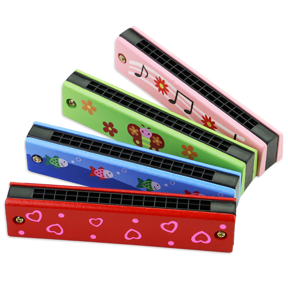 子供用ハーモニカ、子供用木製楽器おもちゃ、16穴初心者向けブ - Musical Instrument You Blow のレビューと価格