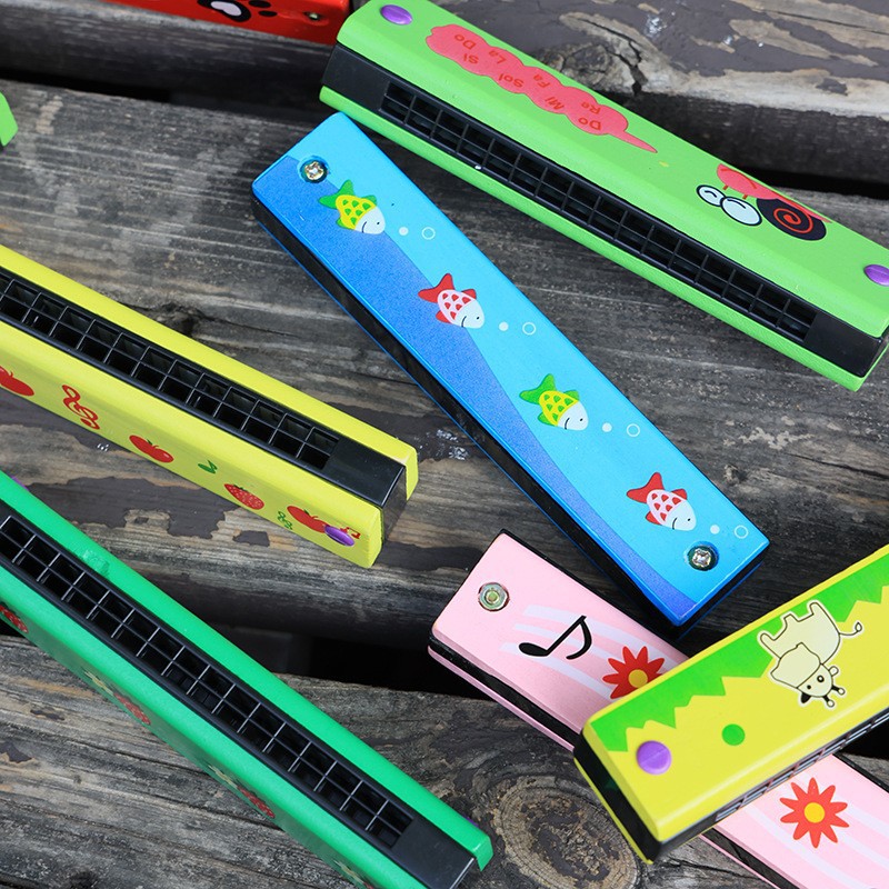 子供用ハーモニカ、子供用木製楽器おもちゃ、16穴初心者向けブ - Musical Instrument You Blow のレビューと価格