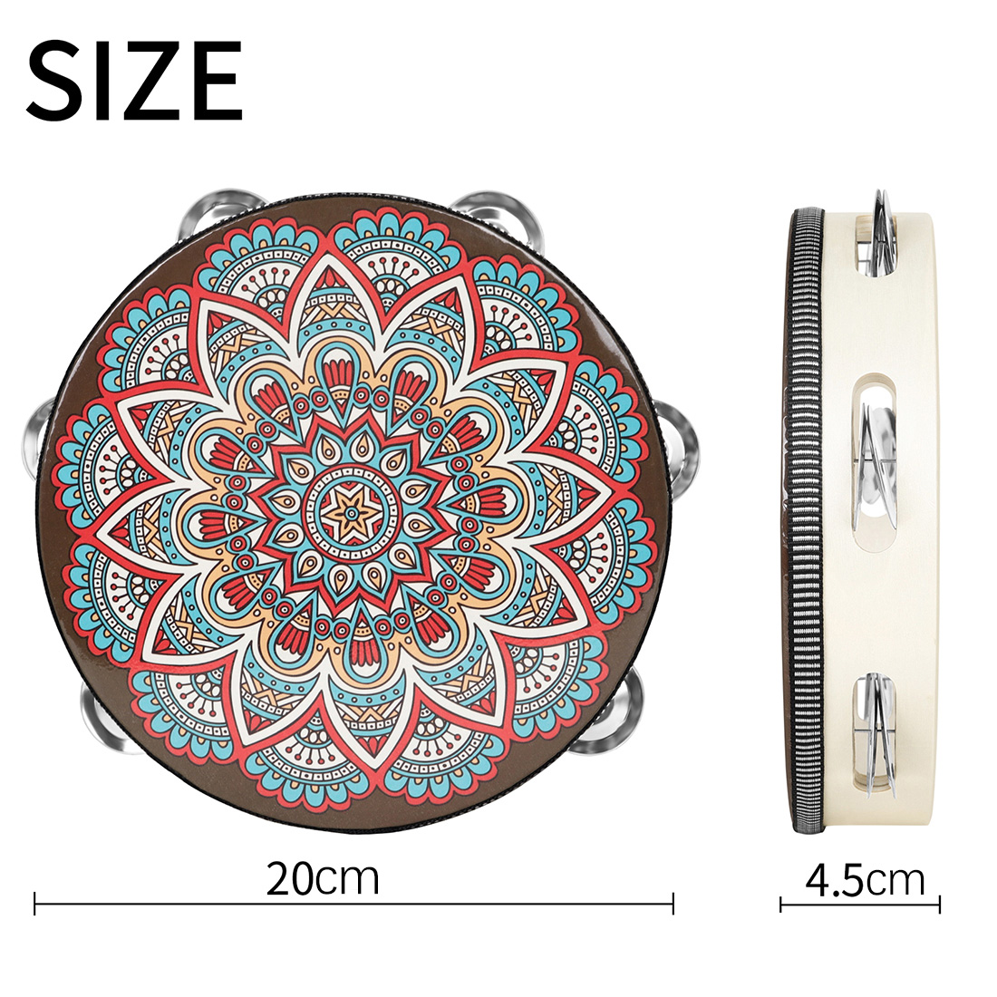 IRIN 8 インチ単列古代スタイルハンドドラム早期教育タン - Musical Instrument Tambourine のレビューと価格