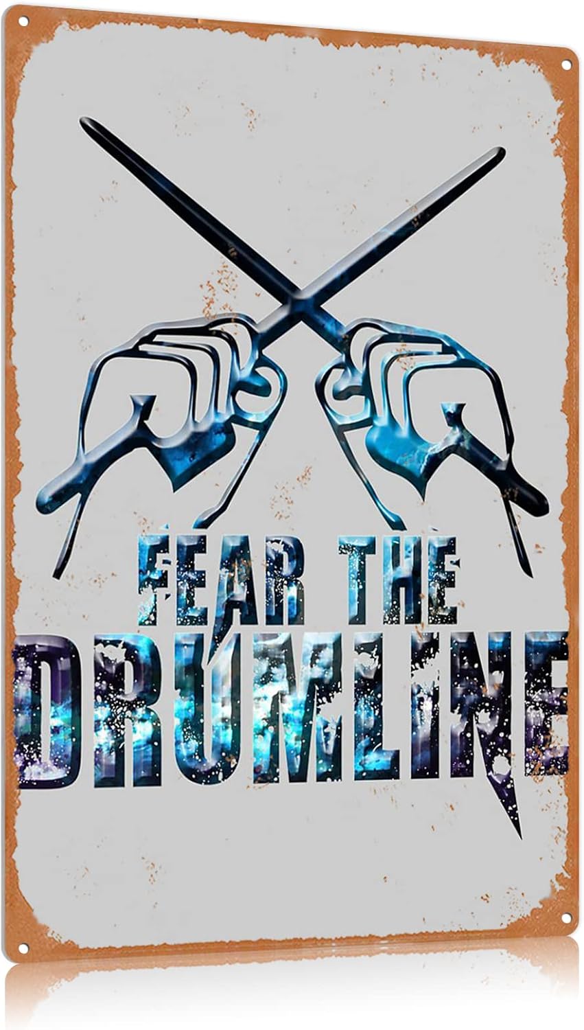 ドラムメタルティンサイン「Fear The Drumline - Musical Instrument Sign のレビューと価格