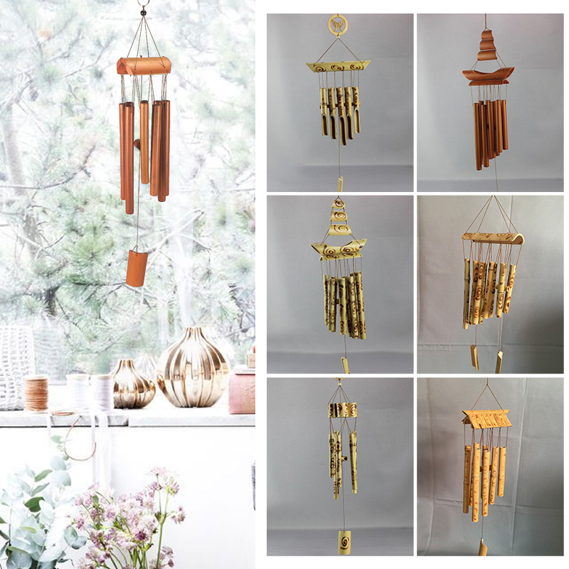 手作りアンティークチューブベル竹風鈴ペンダントバルコニー屋外 - Wind Chime Tubular のレビューと価格