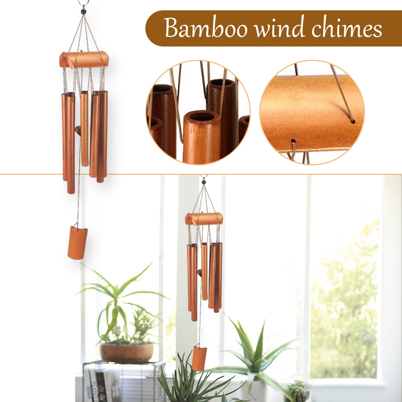 手作りアンティークチューブベル竹風鈴ペンダントバルコニー屋外 - Wind Chime Tubular のレビューと価格