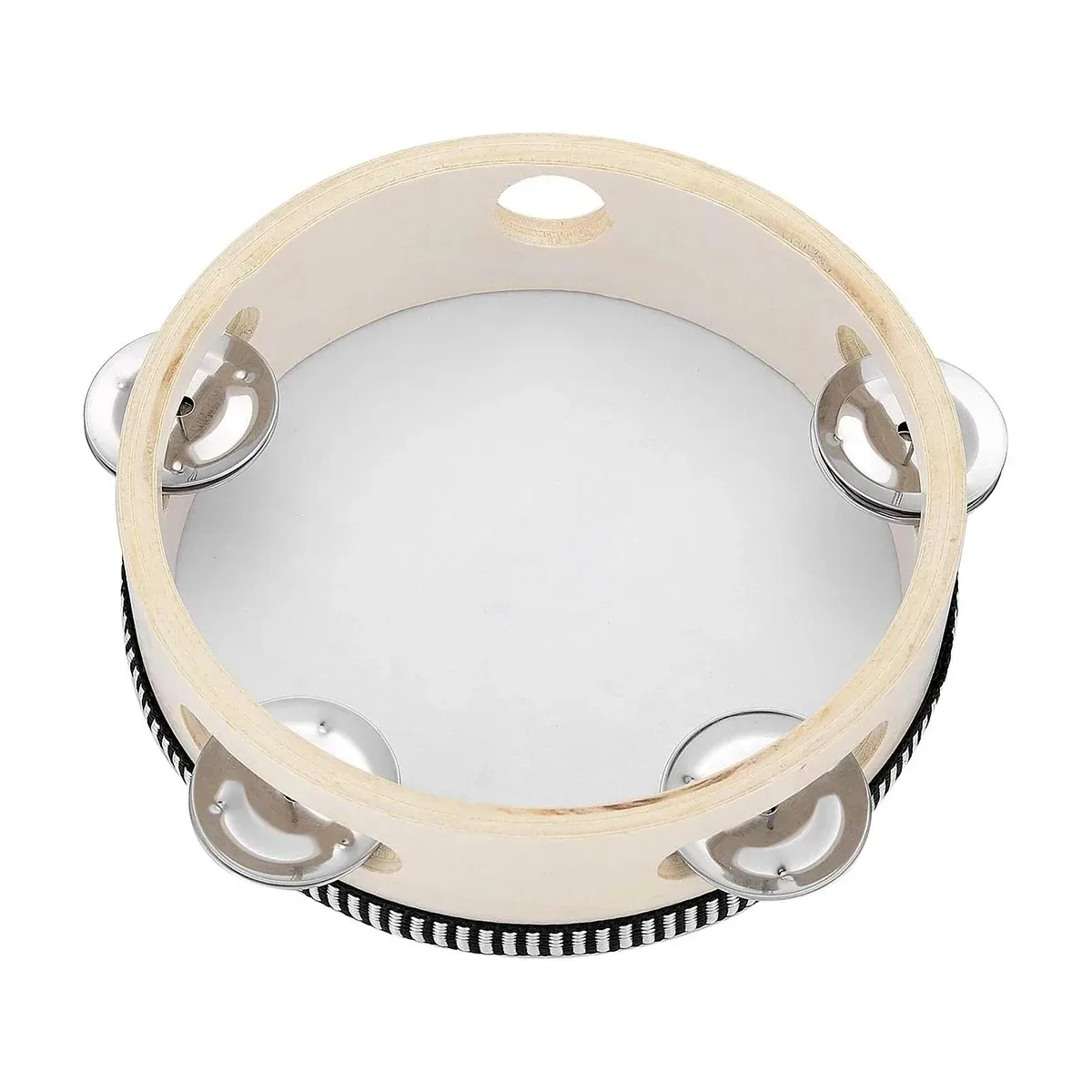 6 インチハンドヘルドドラムタンバインドラム金属ジングルパー - Musical Instrument Tambourine のレビューと価格