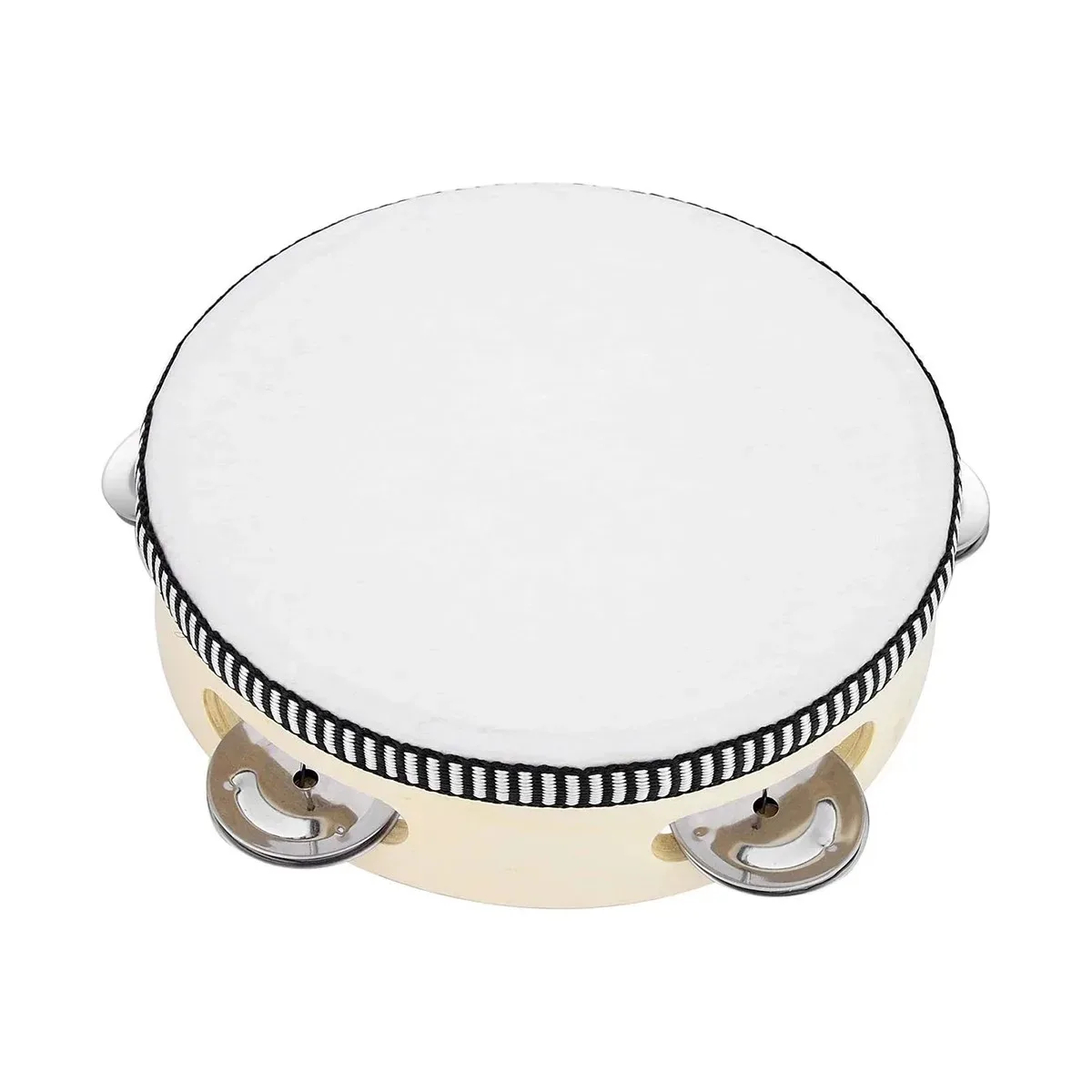 6 インチハンドヘルドドラムタンバインドラム金属ジングルパー - Musical Instrument Tambourine のレビューと価格
