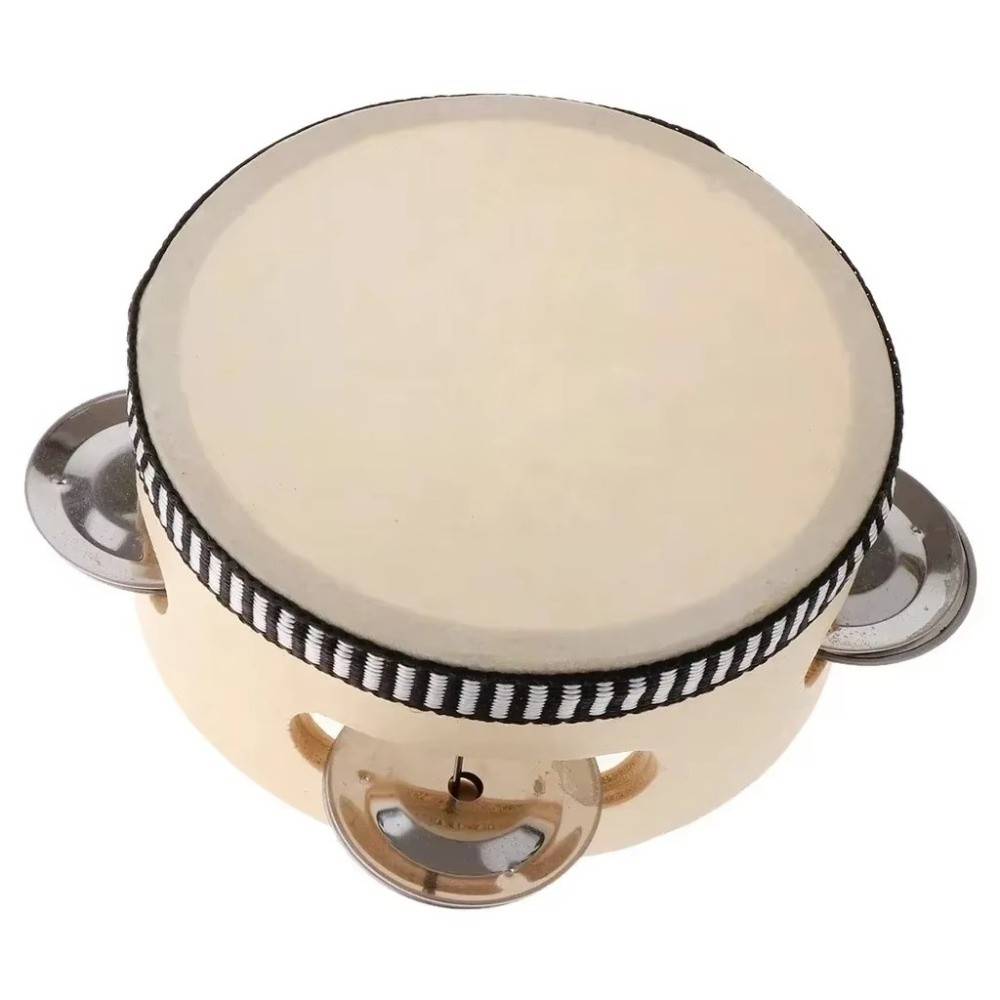 4/6/8/10 インチハンドヘルドドラム木製金属ジングルタ - Musical Instrument Tambourine のレビューと価格