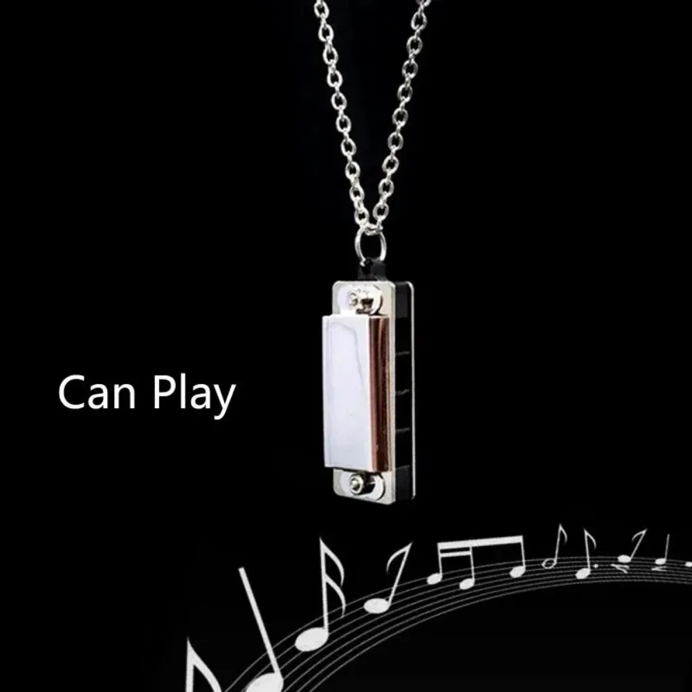 ミニハーモニカネックレス男性と女性ニッチデザインセンスペンダ - Musical Instrument You Blow のレビューと価格