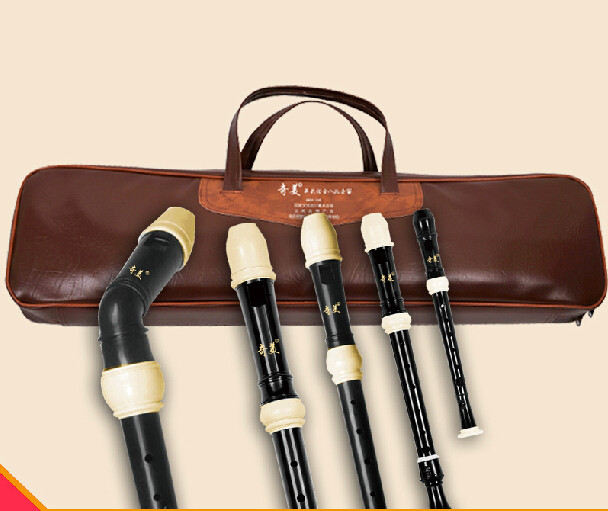 フルセットABS樹脂製リコーダーフルートクラリネット、革製バ - Recorder Baroque Style のレビューと価格